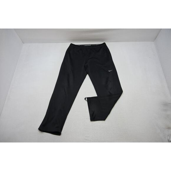 Nike Therma Fit Sweat Pants Joggers Fleece With Pockets Black Mens Sz Medium - Picture 1 of 9